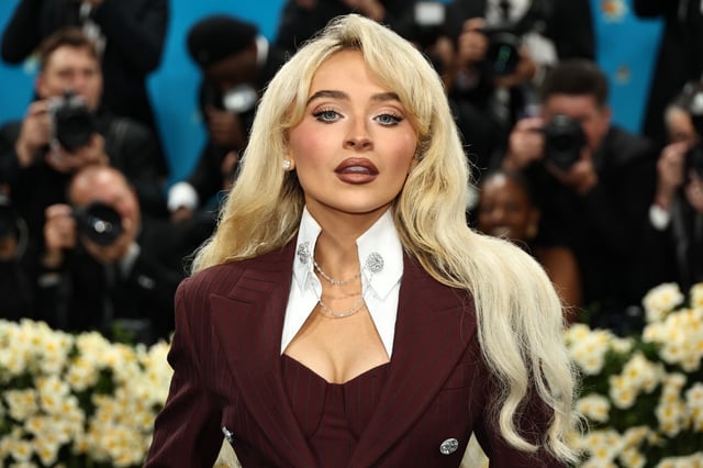 NEW YORK, NEW YORK - MAY 05: Sabrina Carpenter attends the 2025 Met Gala Celebrating &#34;Superfine: Tailoring Black Style&#34; at Metropolitan Museum of Art on May 05, 2025 in New York City.  (Photo by Jamie McCarthy/Getty Images)