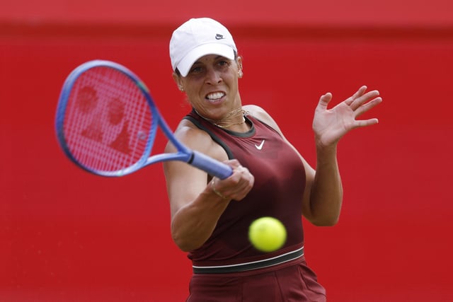 Tennis - Queen's Club Championships - Queen's Club, London, Britain - June 14, 2025 Madison Keys of the U.S. in action during her semi final match against Germany's Tatjana Maria Action Images via Reuters/Andrew Couldridge/File Photo