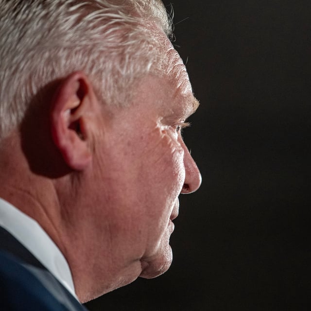 Premier of Ontario Doug Ford speaks to media prior the First Minister’s Meeting in Saskatoon on Monday, June 2, 2025. THE CANADIAN PRESS/Liam Richards