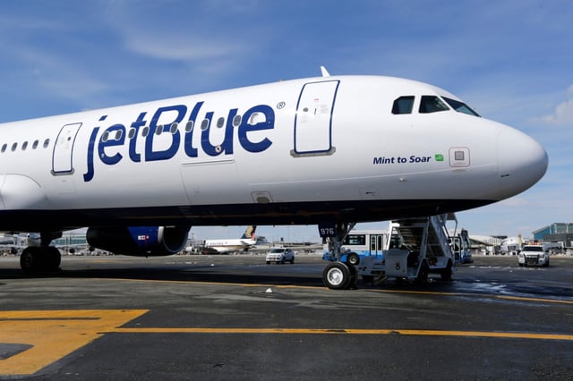 JetBlue Airways will end service at several cities and reduce flying out of Los Angeles in a move to retrench and focus on stronger markets after years of losing money. (AP Photo/Seth Wenig, File)