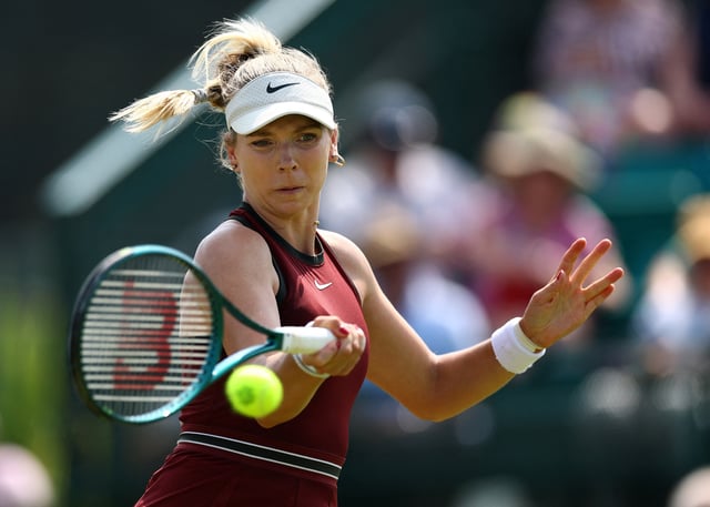 Tennis - Nottingham Open - Nottingham Tennis Centre, Nottingham, Britain - June 17, 2025 Britain's Katie Boulter in action during her round of 32 match against New Zealand's Lulu Sun Action Images via Reuters/Andrew Boyers