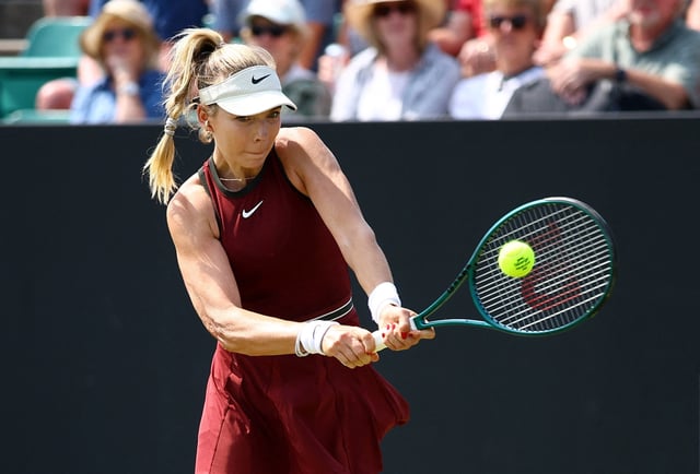 Tennis - Nottingham Open - Nottingham Tennis Centre, Nottingham, Britain - June 17, 2025 Britain's Katie Boulter in action during her round of 32 match against New Zealand's Lulu Sun Action Images via Reuters/Andrew Boyers
