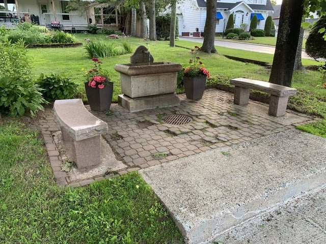 Sussex town staff stopped by June 4 to trim weeds and refresh the flowers at the mineral water fountain on Church Avenue after receiving a request from a resident. The fountain dates as far back as 1935, and commemorates the discovery of mineral water in the area, according to the registry of Canada's Historic Places. 