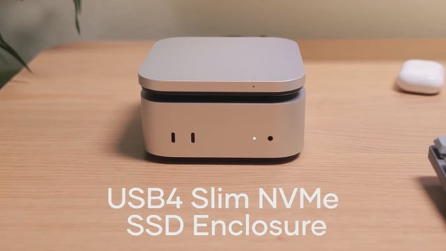 The Satechi USB4 Slim NVMe SSD Enclosure expands Mac mini.