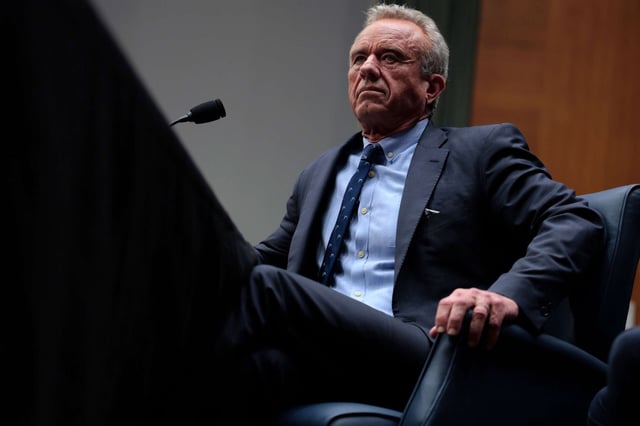 Secretary of Health and Human Services Robert F. Kennedy Jr. testifies before the Senate Committee on Health, Education, Labor, and Pensions on Capitol Hill on May 14, 2025, in Washington, D.C.