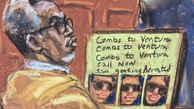 Sean (Diddy) Combs, seen in a courtroom sketch on Tuesday, may not testify in his own trial on sex trafficking and racketeering conspiracy trial, as his defence team prepares to begin making its case possibly later this week.