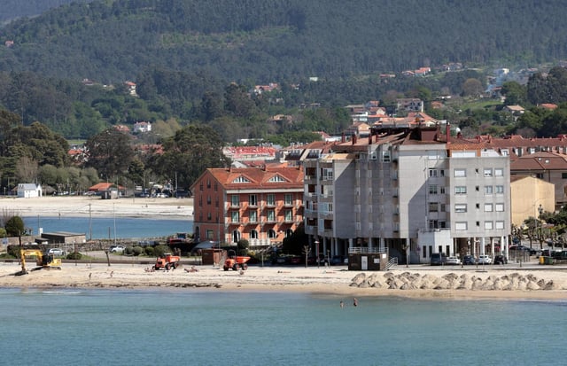 Playa de Santa Marta, en Baiona.