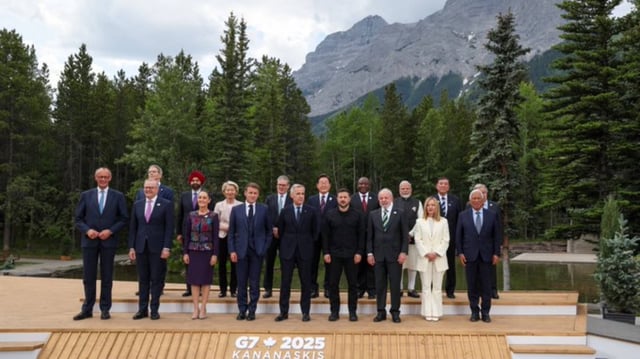 PM Modi Joins World Leaders For Group Photograph At 51st G7 Summit In Canada | Image: G7 Summit 