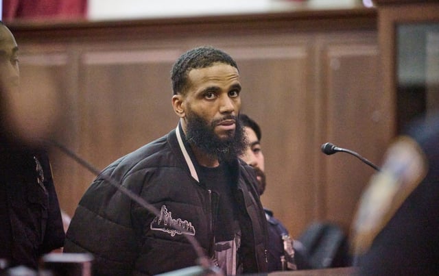 Jonathan Wohl is pictured during his arraignment in Manhattan Criminal Court on Tuesday, June 17, 2025, after he was arrested for stabbing two New York State Court officers in an unprovoked attack the precious day. (Curtis Means for DailyMail.com / Pool)