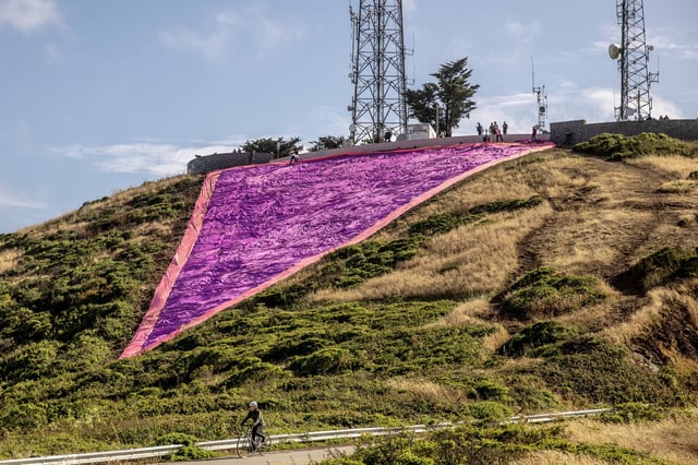 A 19-year-old man was arrested on suspicion of defacing San Francisco’s Pink Triangle. 