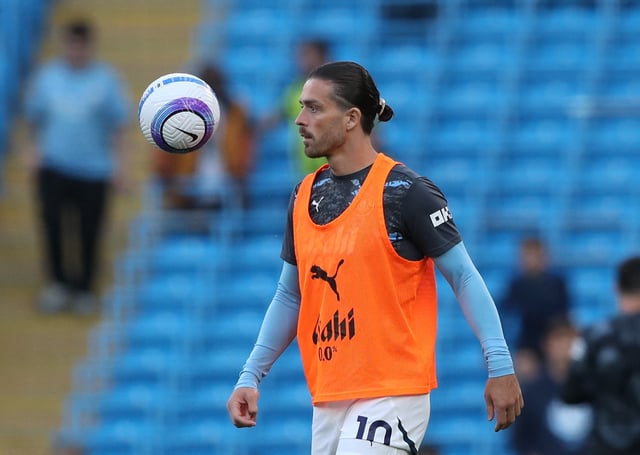 Soccer Football - Premier League - Manchester City v AFC Bournemouth - Etihad Stadium, Manchester, Britain - May 20, 2025, Manchester City's Jack Grealish during the warmup before the match REUTERS/Scott Heppell/File Photo