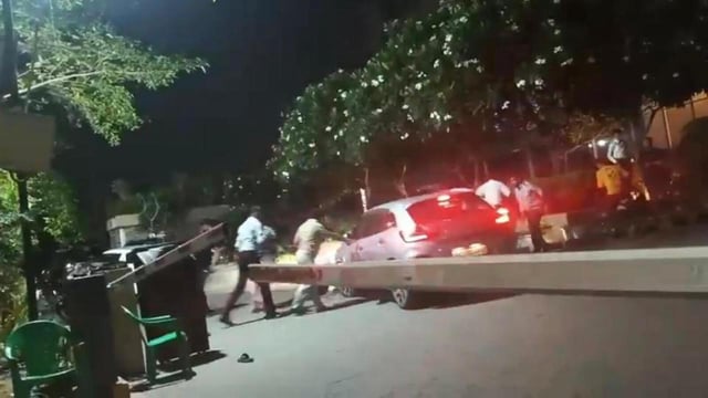 Following the heated argument, when a crowd gathered, the suspect Vipin, who was behind the wheel, rammed his car into a group of people, said police. (HT Photo)