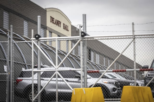 An exterior view of the Delaney Hall Detention Facility in Newark, N.J., on June 16, 2025.