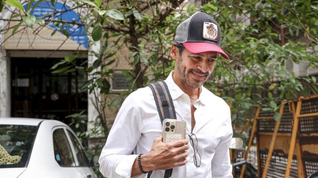 Mumbai: Bollywood actor Dino Morea leaves the Enforcement Directorate (ED) office after being questioned in connection with a money laundering probe linked to the Mithi River desilting scam, in Mumbai, Thursday, June 12, 2025. (PTI Photo) (PTI06_12_2025_000159B) (PTI)