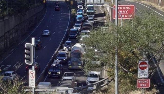 All northbound lanes are closed on the Gore Hill Fwy is closed from Willoughby Rd due to a car & motorcycle crash. Live Traffic Sydney