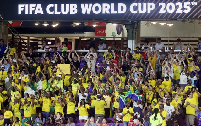 Soccer Football - FIFA Club World Cup - Group F - Ulsan HD v Mamelodi Sundowns - Inter & Co Stadium, Orlando, Florida, U.S. - June 17, 2025  Mamelodi Sundowns fans celebrate after the match IMAGN IMAGES via Reuters/Nathan Ray Seebeck
