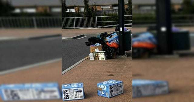 A picture of littered rubbish taken at the Prospect Vale Recycle Rewards Scheme station. Picture supplied