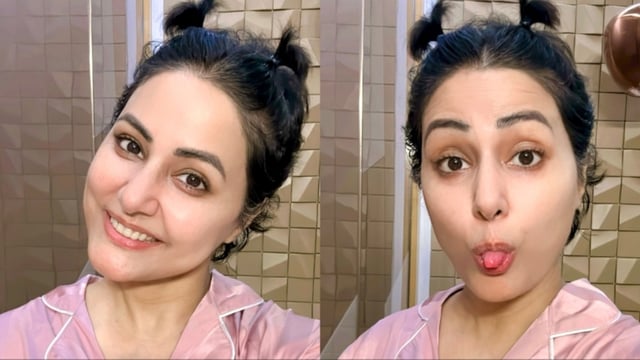 Hina Khan shared cute photos on Instagram.
