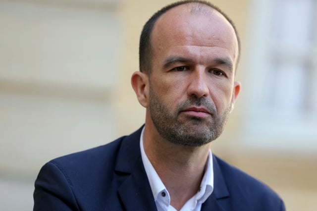 Le coordinateur national de LFI Manuel Bompard, à Paris, le 06 mai 2025.