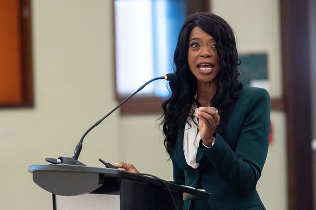 Florida A&M University Board of Trustees interviews Group Vice President of state government affairs for Charter Communications Marva Johnson, one of the university's four presidential finalists, Wednesday, May 14, 2025.