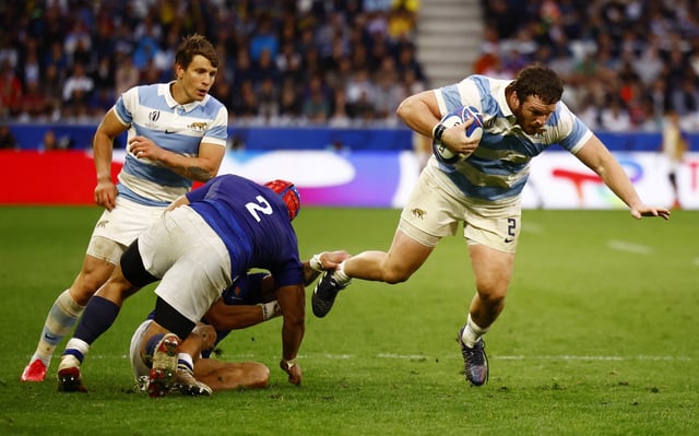 Rugby Union - Rugby World Cup 2023 - Pool D - Argentina v Samoa - Stade Geoffroy-Guichard, Saint-Etienne, France - September 22, 2023 Argentina's Julian Montoya in action REUTERS/Sarah Meyssonnier/File Photo
