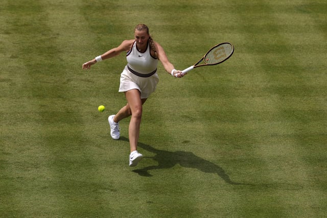 Tennis - Queen's Club Championships - Queen's Club, London, Britain - June 9, 2025 Czech Republic's Petra Kvitova in action during her round of 32 match against Brazil's Beatriz Haddad Maia Action Images via Reuters/Andrew Couldridge/File Photo