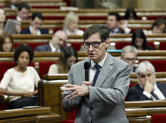 El president Salvador Illa este miércoles en el Parlament.