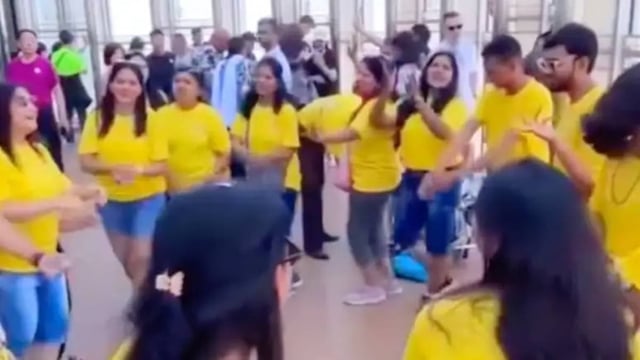 Viral Video: Indian Tourists Performing Garba On Burj Khalifa Sparks Online Debate  | Image: Instagram