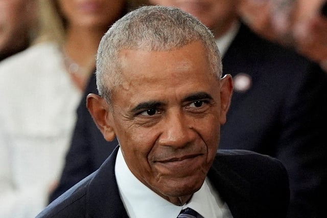 Former U.S. President Barack Obama attends the 60th Presidential Inauguration in the Rotunda of the U.S. Capitol in Washington, Monday, Jan. 20, 2025. Obama spoke in Connecticut June 17.