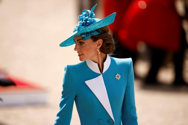 La princesse Kate lors de la parade d'anniversaire du roi, "Trooping the colour" à Londres, le 14 juin 2025