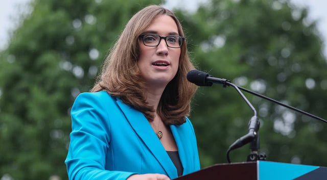Sarah McBride was the first trans person to be elected to US congress. (Getty)
