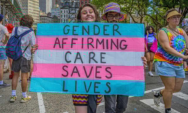 Sarah McBride said she didn&#39;t want to pit the blame on trans people. (Getty)