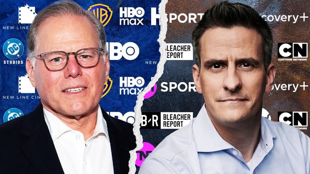 Warner Bros. Discovery CEO David Zaslav and CFO Gunnar Wiedenfels (Christopher Smith for TheWrap/Getty Images)