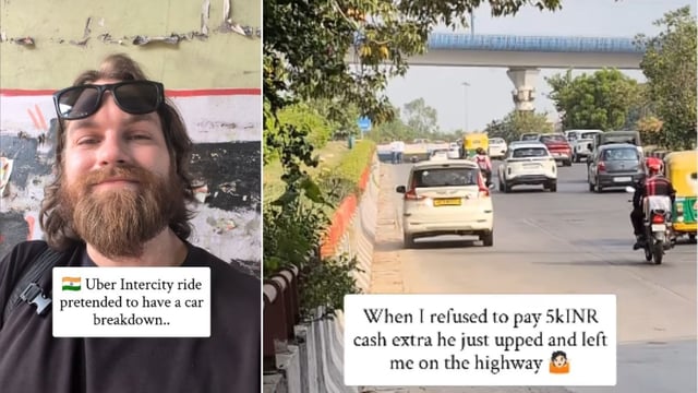 Swedish tourist claims Uber driver left him stranded in Delhi's scorching heat. Watch