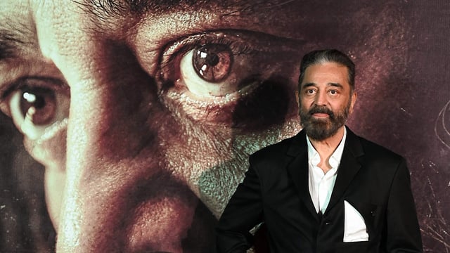 Kamal Haasan faced backlash for his comment on the Kannada language at a promotional event for Thug Life. (Photo by SUJIT JAISWAL / AFP)