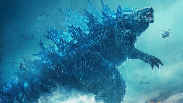 Godzilla with blue dorsal plates