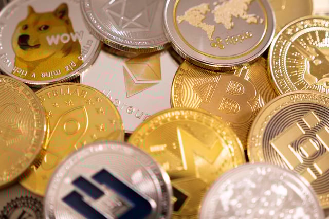 A representation of cryptocurrencies in this illustration taken, January 24, 2022. REUTERS/Dado Ruvic/Illustration/File Photo