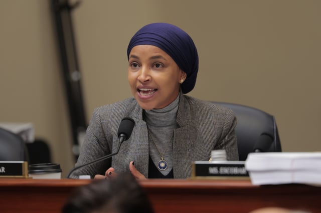 Rep. Ilhan Omar (D-MN) speaks during a mark up meeting with the House Budget Committee on Capitol Hill on May 16, 2025 in Washington, DC.