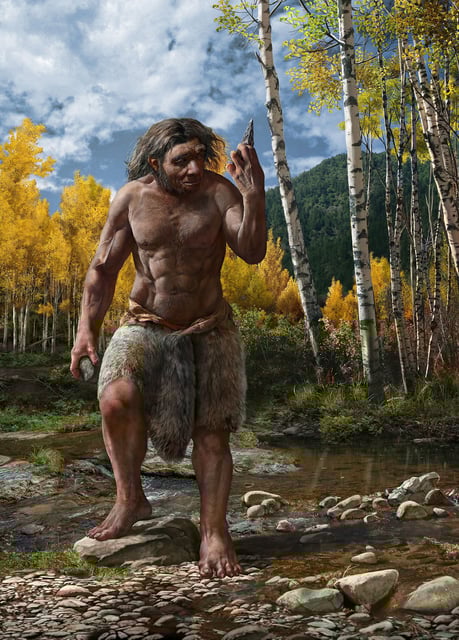 An artist's impression depicts how Dragon Man might have looked.