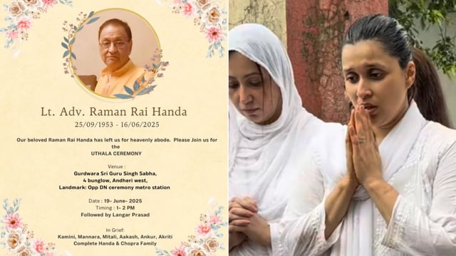 Mannara Chopra's Father Raman Rai Handa's Uthala Ceremony To Be Held On June 19 - Details