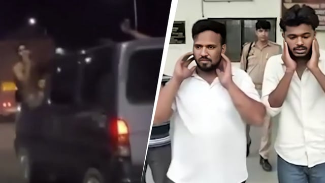 Men in car make lewd gestures at woman, say all women our sisters after arrest