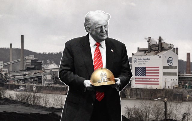 Illustration by Noah Hickey/The Dispatch. (Photographs by Photo by Saul Loeb/AFP/Getty Images and Jeff Swensen/Getty Images)