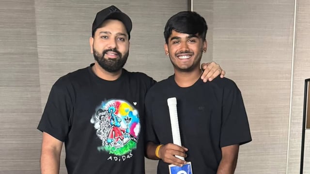 Rohit Sharma, Ayush Mhatre | Image:  Instagram/@ayush_m255