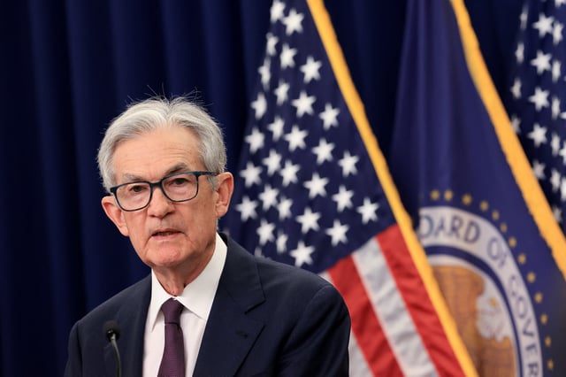 U.S. Federal Reserve Chair Jerome Powell attends a press conference following the issuance of the Federal Open Market Committee's statement on interest rate policy in Washington, D.C., U.S., June 18, 2025. REUTERS/Kevin Mohatt