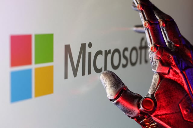 Microsoft logo is seen in this illustration taken February 16, 2025. REUTERS/Dado Ruvic/Illustration/File Photo