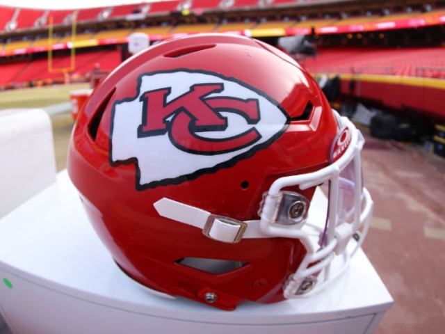 KANSAS CITY, MO - JANUARY 26: A view of a Chiefs helmet before the AFC Championship game between the Buffalo Bills and Kansas City Chiefs on January 26, 2025 at GEHA Field at Arrowhead Stadium in Kansas City, MO. (Photo by Scott Winters/Icon Sportswire)