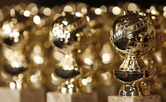 File Photo: Golden Globe statuettes are seen during a news conference at the Beverly Hilton Hotel in Beverly Hills, Calif. 