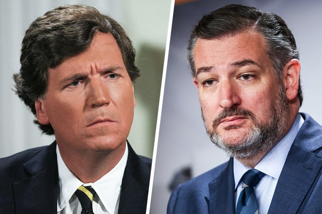 Tucker Carlson; Sen. Ted Cruz, R-Texas.