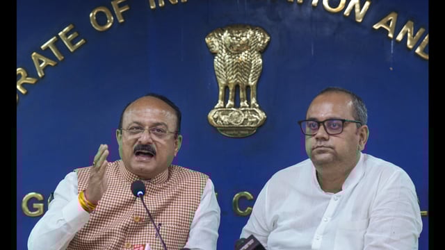 Delhi health minister Pankaj Singh (right). (File photo)