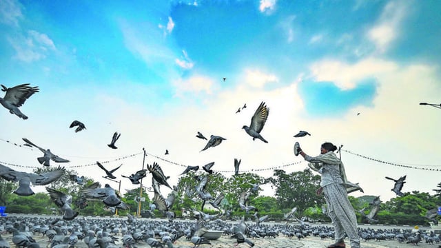 Clouds seen hovering over the skies near Rajghat in New Delhi on Wednesday (Sanchit Khanna/Hindustan Times)